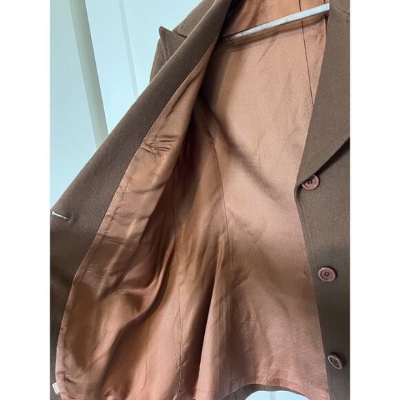 Vintage Pendleton Virgin Wool Women's Blazer Jacket Brown Peacoat Size 14 - Picture 5 of 8